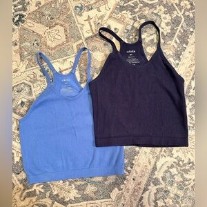 Ododos Women’s Crop Seamless Rib-Knit Camisole Crop Tank Tops M/L